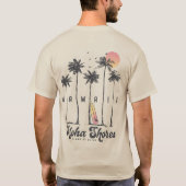 ハワイ ビーチ サーファー サマー バケーション Tシャツ (裏面)