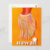 ハワイ,フラガール,ヴィンテージ旅行 ポストカード (正面/裏面)