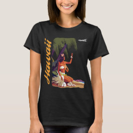 ハワイ フラダンサー トロピカル トラベル Tシャツ
