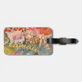 ハワイ フラ ダンス 旅行 花 ヴィンテージ ラゲッジタグ (裏面横)
