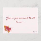 ハワイ フローラル ハイビスカス 結婚式 御礼 ポストカード (裏面)