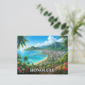 ハワイ ホノルル 旅行 ポストカード (スタンド正面)
