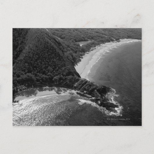 ハワイ・マウイ州マケナビーチの空中眺め ポストカード (正面)