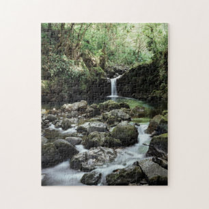 ハワイ·マウイ·ア滝がブループールに流れ込む ジグソーパズル