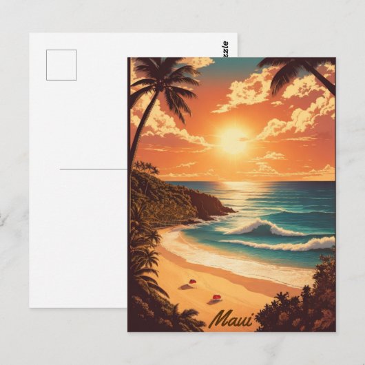 ハワイ，マウイ ポストカード (正面/裏面)