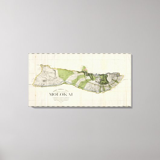 ハワイ，モロカイ キャンバスプリント (正面)