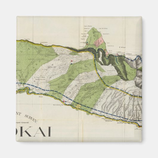 ハワイ，モロカイ マグネット (正面)