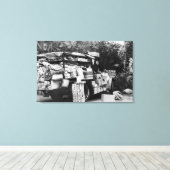 ハワイ – 先住民野菜ワゴンのビュー キャンバスプリント (インサイチュ (ウッドフロア))