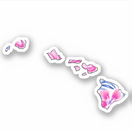ハワイ – 夏のステッカー – リリーインスパイア シール (正面)