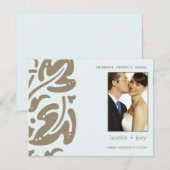 ハワイ – 日付を保存する – 青 セーブザデート (正面/裏面)