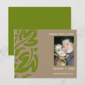 ハワイ – 日付を保存 – 緑 セーブザデート (正面/裏面)