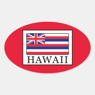 ハワイ 楕円形シール