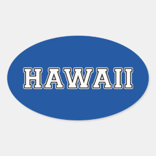 ハワイ 楕円形シール