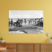 ハワイ – 海岸のフキラウの網の眺め キャンバスプリント (インサイチュ (リビング))