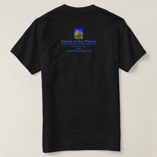 ハワイ 溶岩 花 自然 アート 美しさ Tシャツ (デザイン裏面)