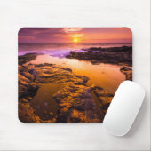 ハワイ，潮溜りの夕日 マウスパッド (マウス)