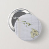 ハワイ(1883年)のヴィンテージの地図 缶バッジ (正面&裏面)