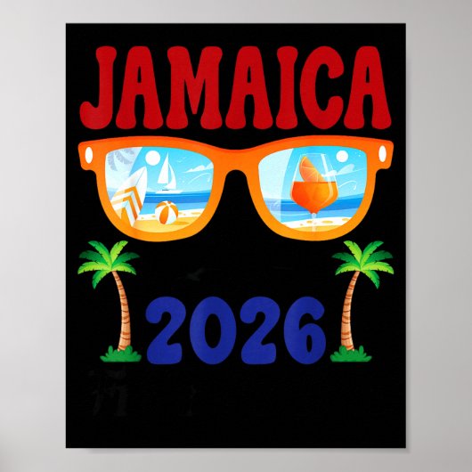 ハワイ 2026 友達 旅行 休暇 ビーチ サングラス ポスター (正面)