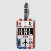 ハワイ HNL 空港コード ラゲッジタグ (正面縦)