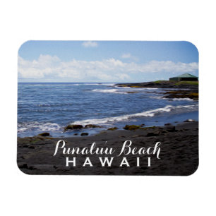 ハワイ • Punalu'uの黒い砂のビーチ マグネット
