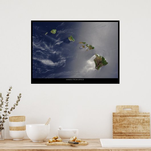 ハワイfrom宇宙 ポスター (キッチン)