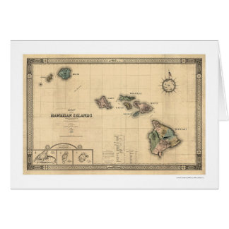 ハワイGilesの地図- 1876年の島