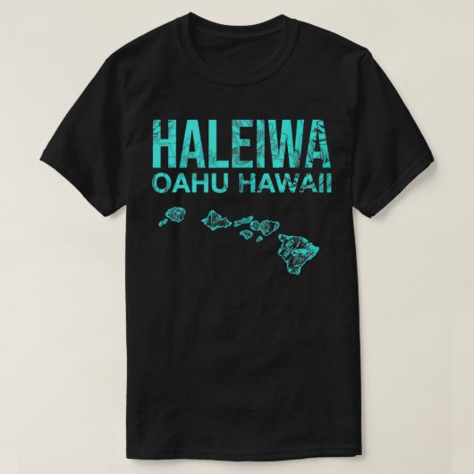 ハワイHALEIWAオアフノースショアハワイアン諸島 Tシャツ (デザイン正面)