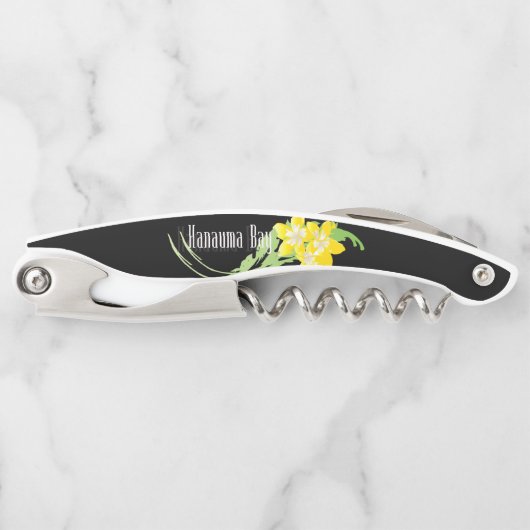 ハワイHanauma湾のプルメリアの花 ソムリエナイフ (正面)