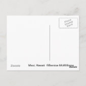 ハワイIでのセーリング ポストカード (裏面)