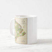 ハワイIsland (1906年)のヴィンテージの地図 コーヒーマグカップ (正面左)