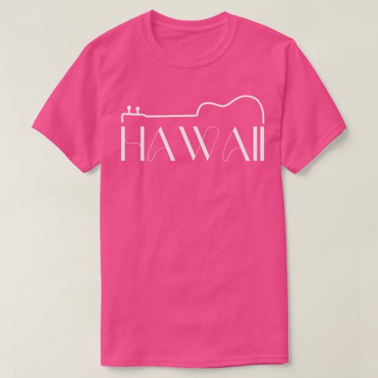ハワイUkuleleホワイト文字Tシャツ Tシャツ (デザイン正面)