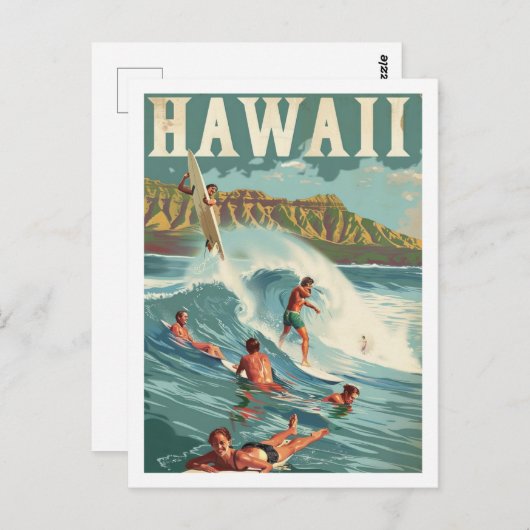 ハワイUSAアメリカヴィンテージ有名トラベルプレイス ポストカード (正面/裏面)