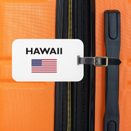ハワイUSAアメリカ国旗のライトカラー ラゲッジタグ
