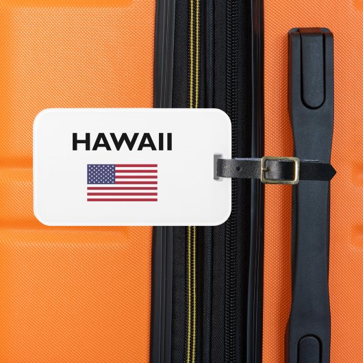 ハワイUSAアメリカ国旗のライトカラー ラゲッジタグ