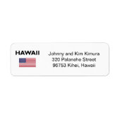 ハワイUSAアメリカ国旗のライトカラー ラベル (正面)