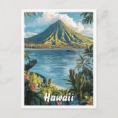 ハワイUSAアートヴィンテージイラストレーション旅行 ポストカード (正面)