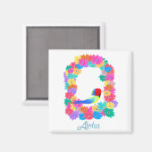 ハワカラフルイのアロハバード マグネット (正面/裏面)