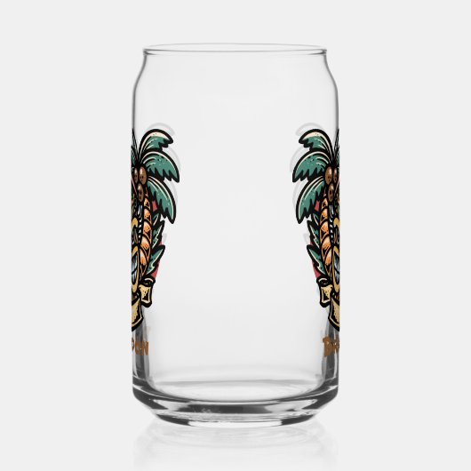 ハワクールイtikiパーティーの追加の名前 ガラス缶 (右)