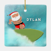 ハワパーソナライズされたイ休日の記念 セラミックオーナメント (裏面)