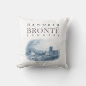 ハワース教会とパーソナージュのあるブロンテカントリー クッション (正面)