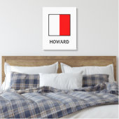 ハワードファミリー名航海の旗 キャンバスプリント (インサイチュ (寝室))