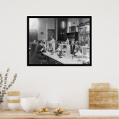 ハワード大学の細菌学研究室1900 ポスター (キッチン)