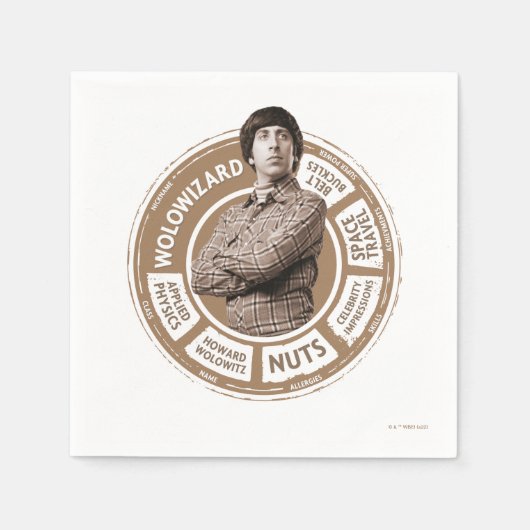 ハワード情報グラフィック スタンダードカクテルナプキン (正面)