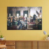 ハワード・クリスティによる憲法の署名 キャンバスプリント (インサイチュ (リビング))