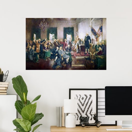 ハワード・クリスティによる憲法の署名 ポスター (ホームオフィス)