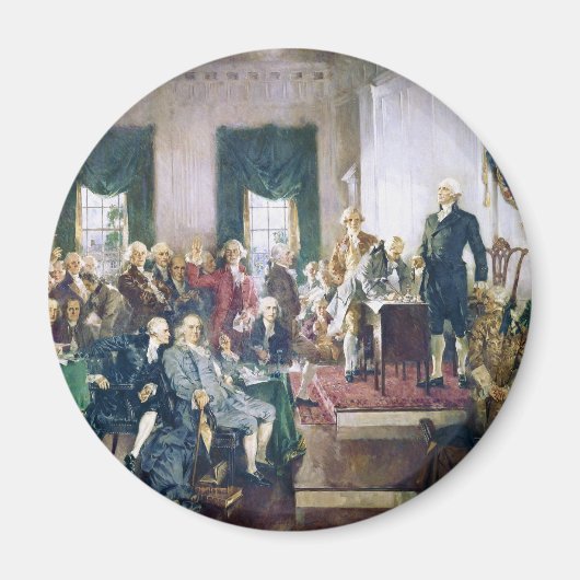 ハワード・クリスティによる憲法の署名 マグネット (正面)