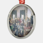 ハワード・クリスティによる憲法の署名 メタルオーナメント (左)