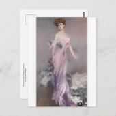 ハワード・ジョンストン夫人のポートレート・バイ・ボルディーニ ポストカード (正面/裏面)