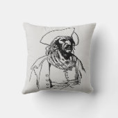 ハワード・パイルによる海賊の素描「ヴィンテージ・パイレーツ」 クッション (裏面)