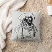 ハワード・パイルによる海賊の素描「Vintage Pirates」 クッション (ブランケット)